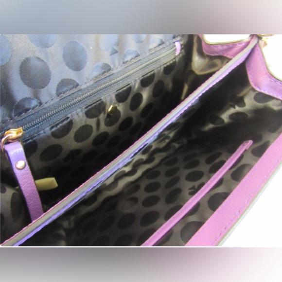 Kate Spade ♠️ Purple Leather Chain Link Crossbody (6.5"'×9"x3") EUC - Picture 13 of 14